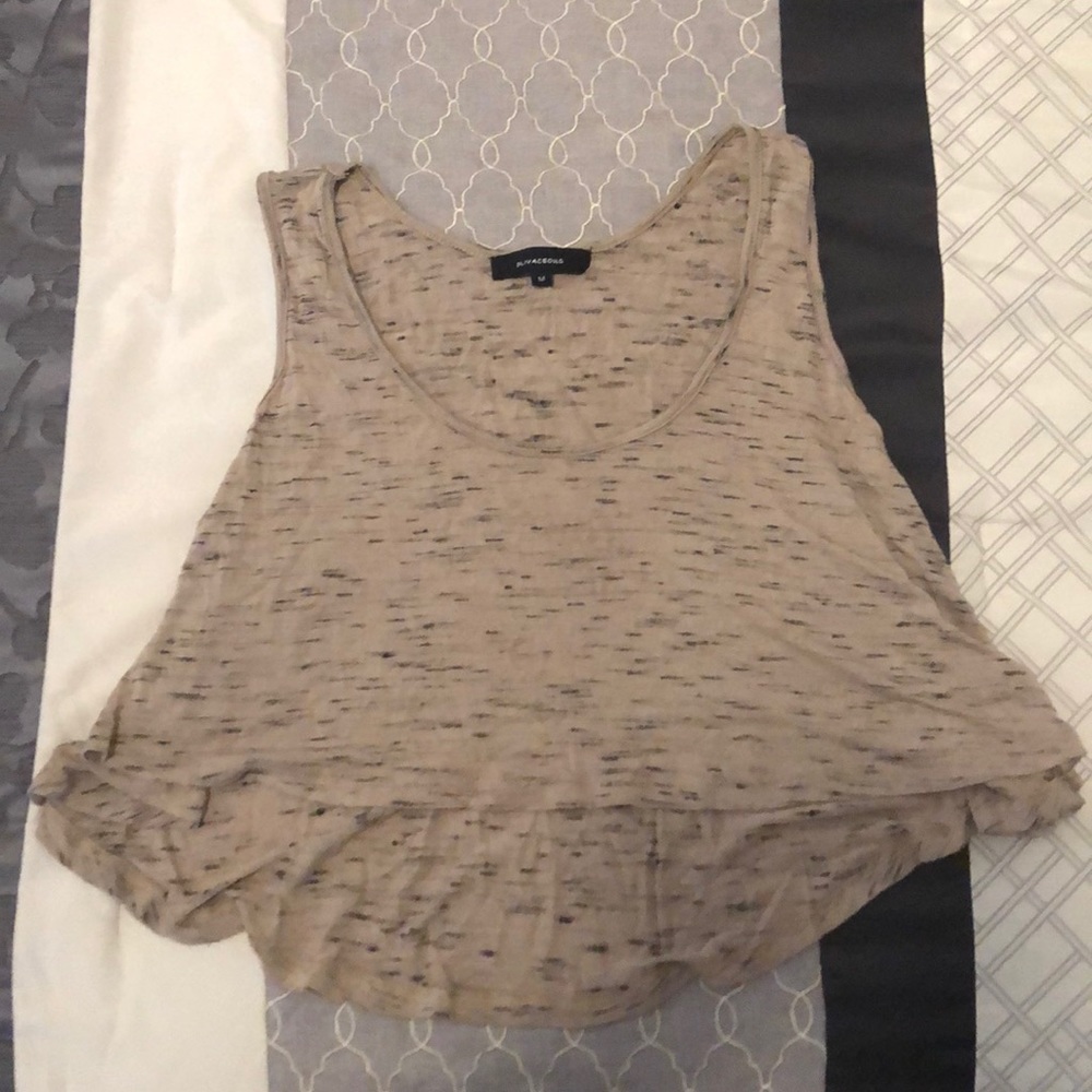 Olivaceous Highlow Cropped Tank Top